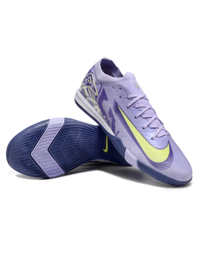 Nike Air Zoom Mercurial Vapor 16 Elite IC Indoor & Futsal Soccer Shoes - Purple/Yellow/White