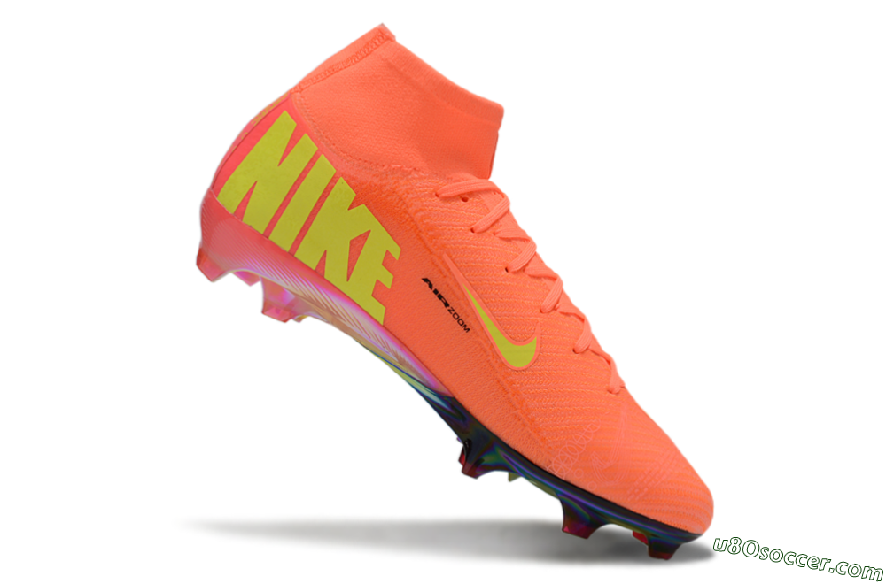 Nike Air Zoom Mercurial Superfly 10 Elite FG Firm Ground Soccer Cleats - Red/Yellow/Black 5