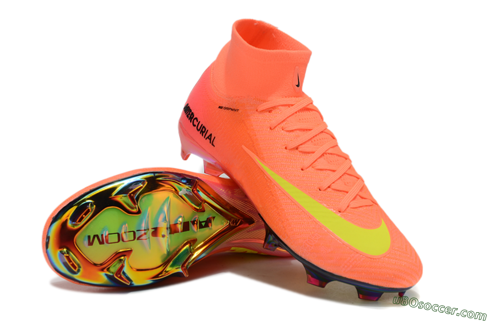 Nike Air Zoom Mercurial Superfly 10 Elite FG Firm Ground Soccer Cleats - Red/Yellow/Black 4