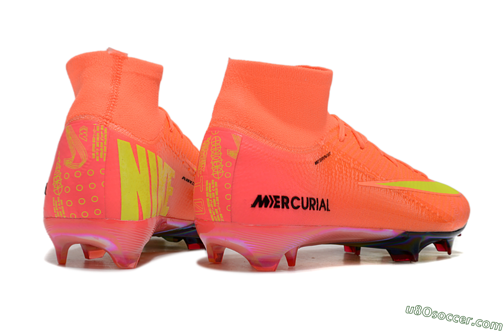 Nike Air Zoom Mercurial Superfly 10 Elite FG Firm Ground Soccer Cleats - Red/Yellow/Black 7
