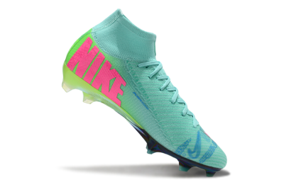 Nike Air Zoom Mercurial Superfly 10 Elite FG Firm Ground Soccer Cleats - Jade/Pink/Blue