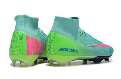 Nike Air Zoom Mercurial Superfly 10 Elite FG Firm Ground Soccer Cleats - Jade/Pink/Blue