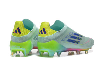 Adidas F50 Elite Laceless FG Firm Ground Soccer Cleats - Jade/Blue/Pink/Yellow