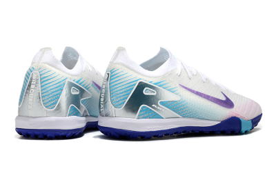 Nike Air Zoom Mercurial Vapor 16 Elite TF Artificial Turf Soccer Shoes - White/Purple/Silver/Jade