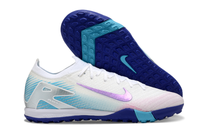 Nike Air Zoom Mercurial Vapor 16 Elite TF Artificial Turf Soccer Shoes - White/Purple/Silver/Jade