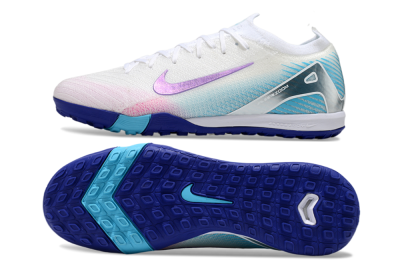 Nike Air Zoom Mercurial Vapor 16 Elite TF Artificial Turf Soccer Shoes - White/Purple/Silver/Jade