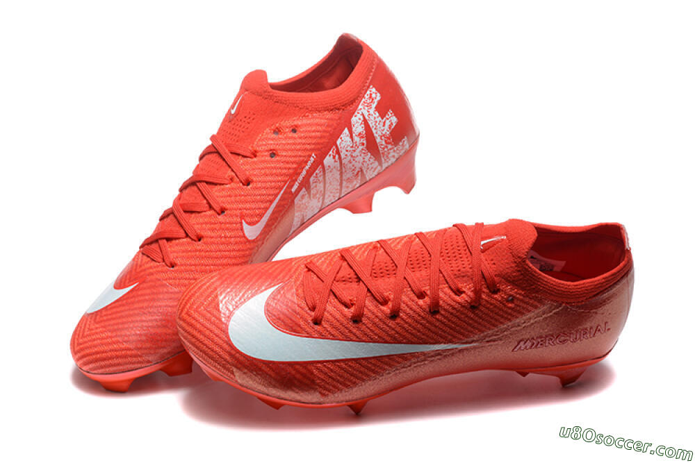 Nike Air Zoom Mercurial Vapor 16 Elite FG Firm Ground Soccer Cleats - Red/White 6