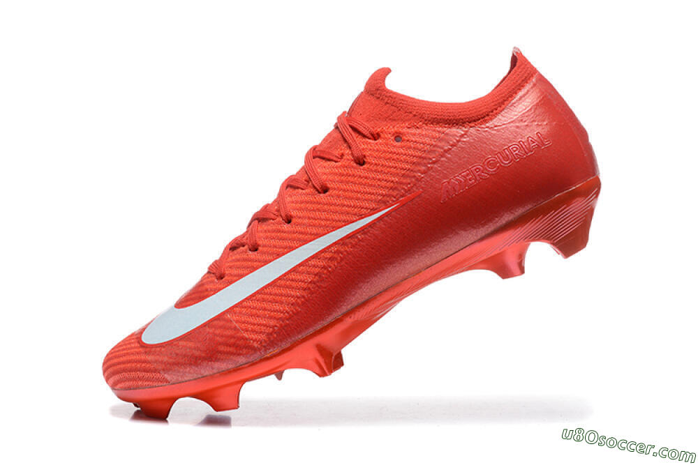 Nike Air Zoom Mercurial Vapor 16 Elite FG Firm Ground Soccer Cleats - Red/White 8
