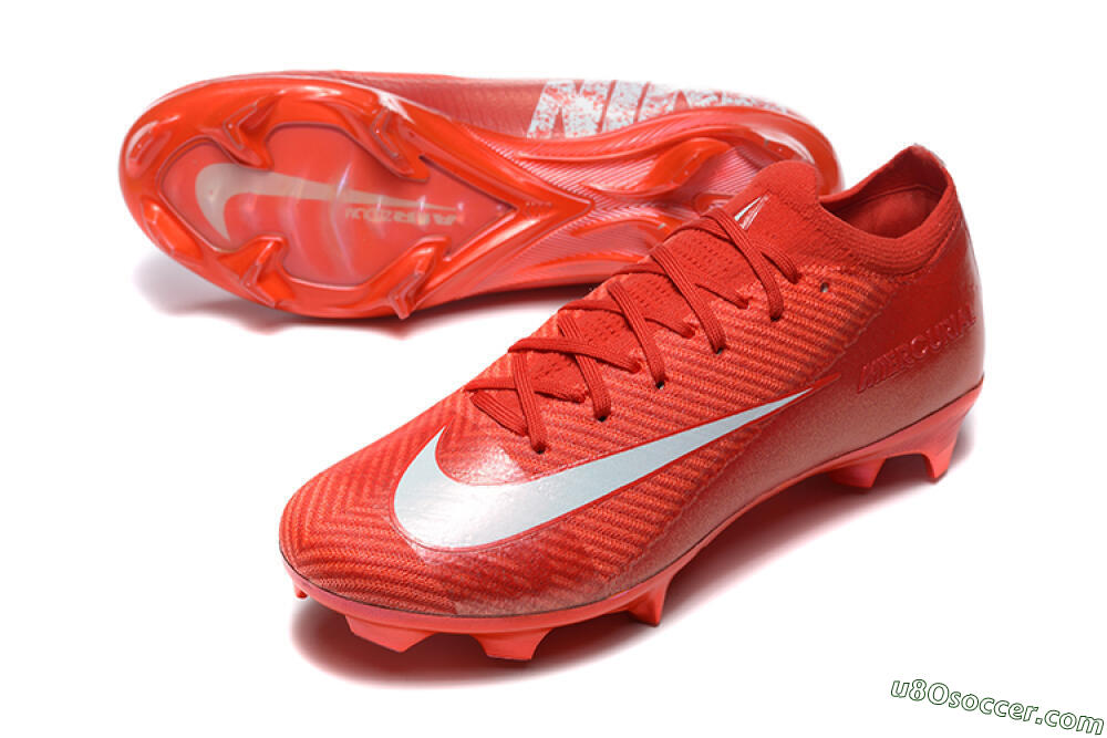Nike Air Zoom Mercurial Vapor 16 Elite FG Firm Ground Soccer Cleats - Red/White 3