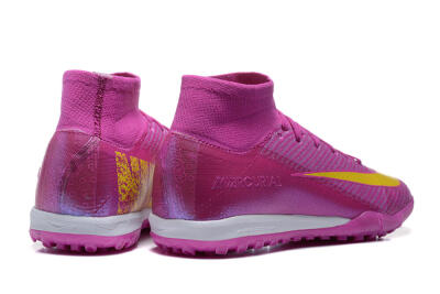 Nike Air Zoom Mercurial Superfly 10 Elite TF Artificial Turf Soccer Shoes - PurpleYellow/White