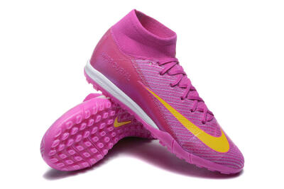 Nike Air Zoom Mercurial Superfly 10 Elite TF Artificial Turf Soccer Shoes - PurpleYellow/White