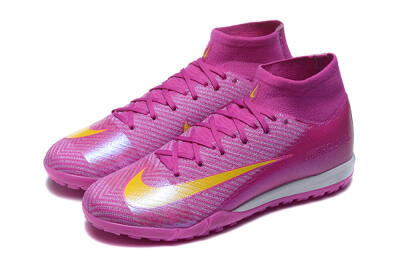 Nike Air Zoom Mercurial Superfly 10 Elite TF Artificial Turf Soccer Shoes - PurpleYellow/White