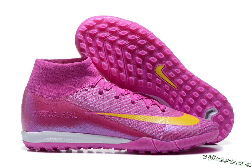 Nike Air Zoom Mercurial Superfly 10 Elite TF Artificial Turf Soccer Shoes - PurpleYellow/White 1