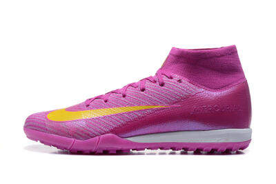 Nike Air Zoom Mercurial Superfly 10 Elite TF Artificial Turf Soccer Shoes - PurpleYellow/White