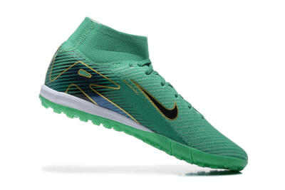 Nike Air Zoom Mercurial Superfly 10 Elite TF Artificial Turf Soccer Shoes - Green/Gold/White