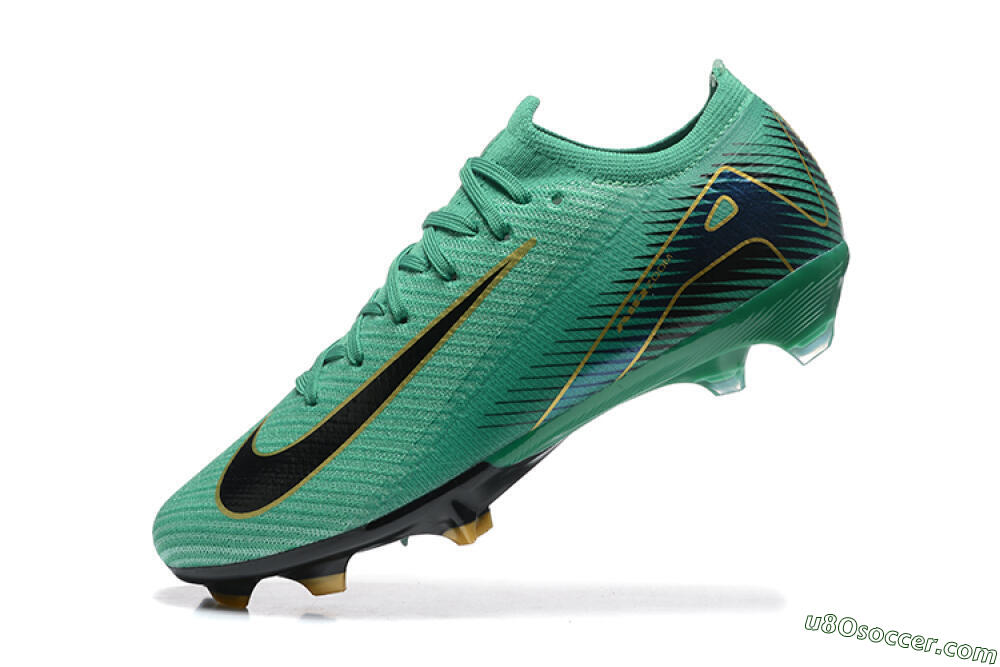 Nike Air Zoom Mercurial Vapor 16 Elite FG Firm Ground Soccer Cleats - Green/Black/Gold 8