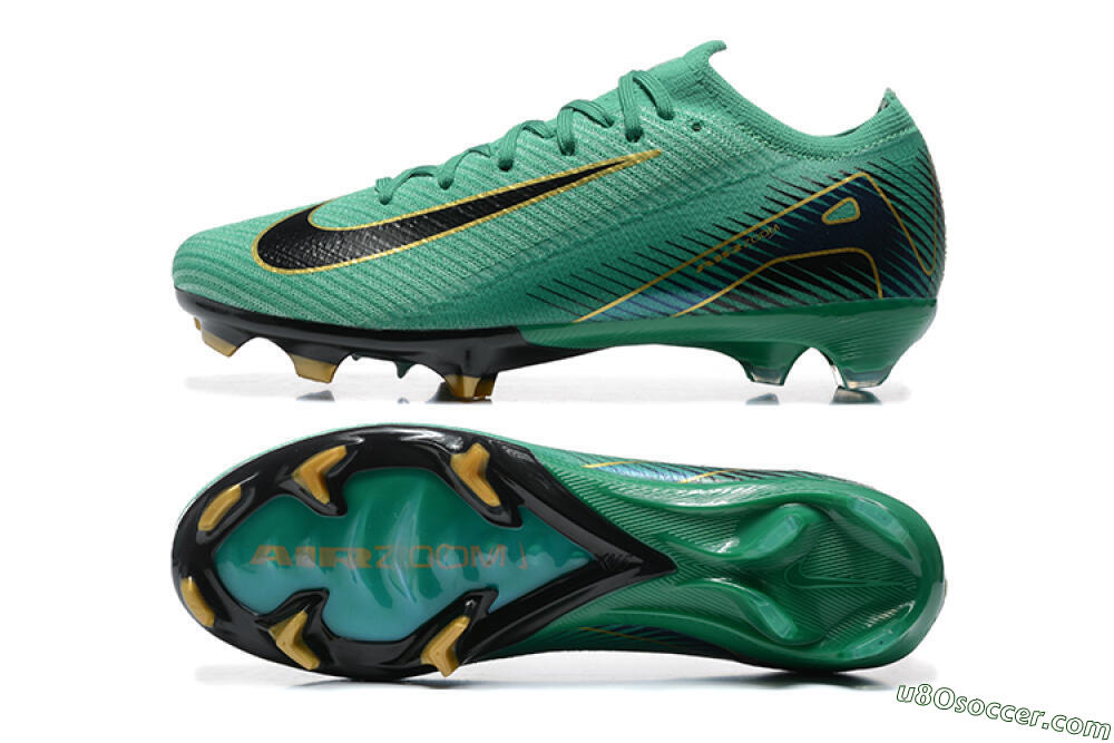 Nike Air Zoom Mercurial Vapor 16 Elite FG Firm Ground Soccer Cleats - Green/Black/Gold 0