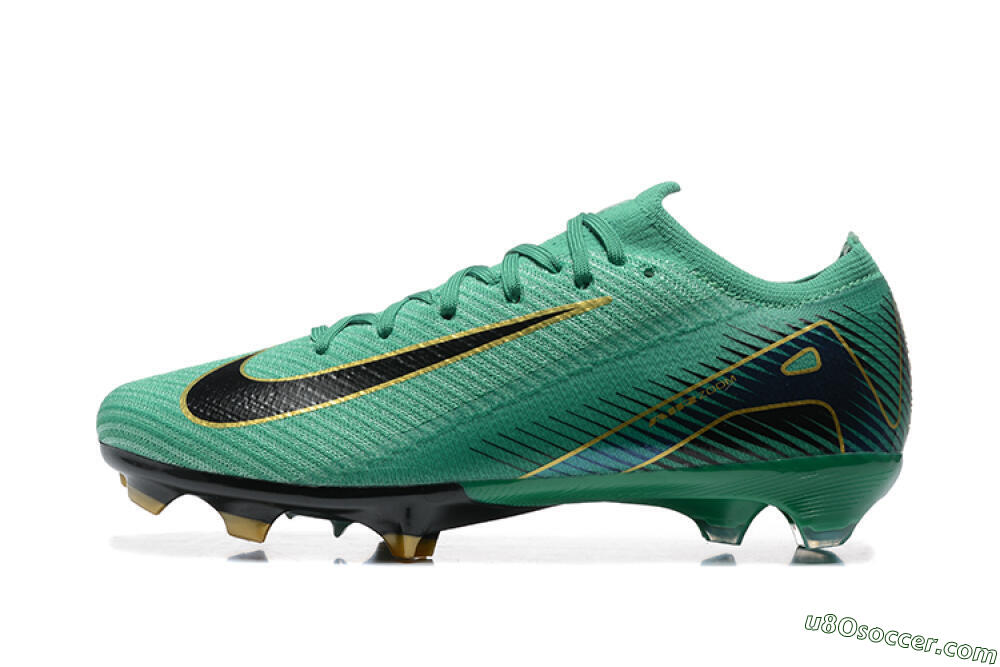 Nike Air Zoom Mercurial Vapor 16 Elite FG Firm Ground Soccer Cleats - Green/Black/Gold 2