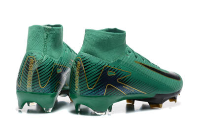 Nike Air Zoom Mercurial Superfly 10 Elite FG Firm Ground Soccer Cleats - Green/Gold/White