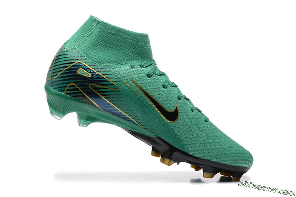 Nike Air Zoom Mercurial Superfly 10 Elite FG Firm Ground Soccer Cleats - Green/Gold/White 7