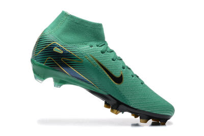 Nike Air Zoom Mercurial Superfly 10 Elite FG Firm Ground Soccer Cleats - Green/Gold/White