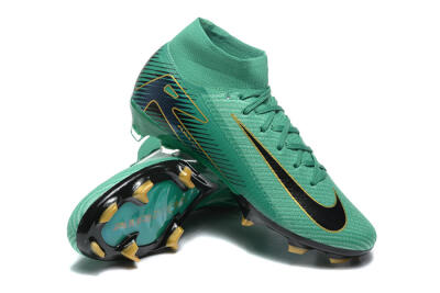 Nike Air Zoom Mercurial Superfly 10 Elite FG Firm Ground Soccer Cleats - Green/Gold/White