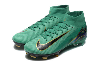 Nike Air Zoom Mercurial Superfly 10 Elite FG Firm Ground Soccer Cleats - Green/Gold/White