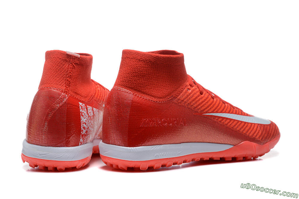 Nike Air Zoom Mercurial Superfly 10 Elite TF Artificial Turf Soccer Shoes - Red/White 9