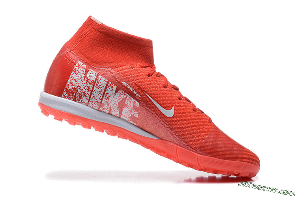 Nike Air Zoom Mercurial Superfly 10 Elite TF Artificial Turf Soccer Shoes - Red/White 7