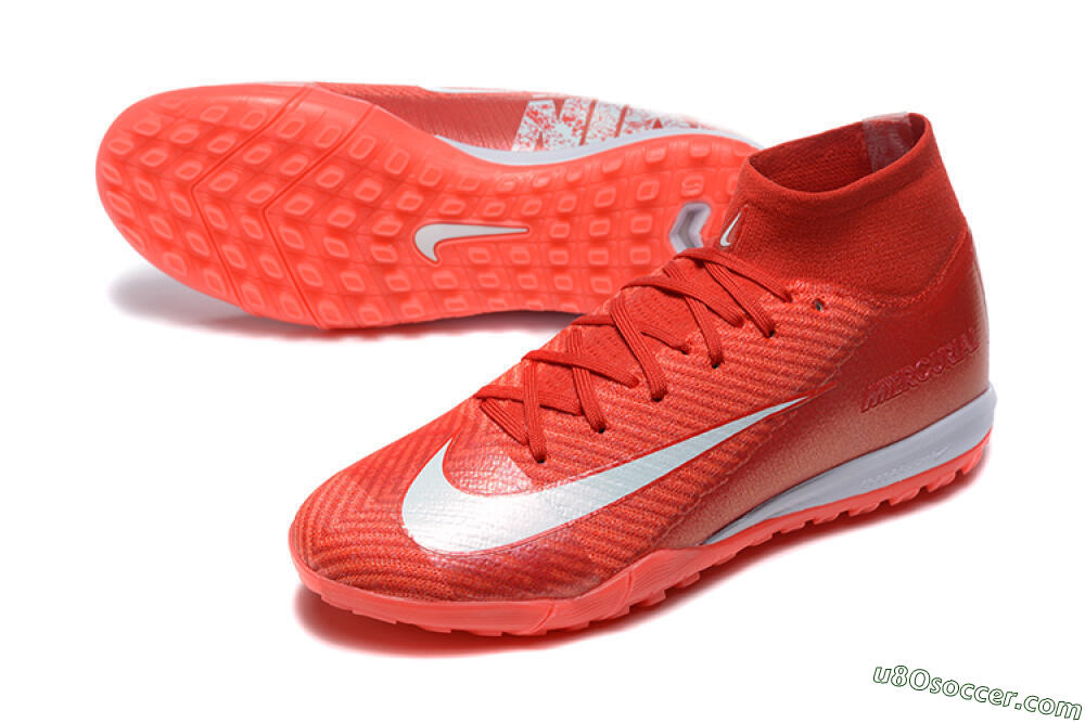 Nike Air Zoom Mercurial Superfly 10 Elite TF Artificial Turf Soccer Shoes - Red/White 3