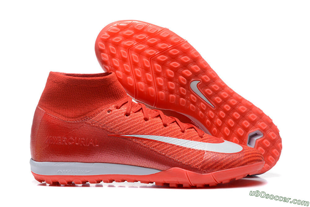 Nike Air Zoom Mercurial Superfly 10 Elite TF Artificial Turf Soccer Shoes - Red/White 1