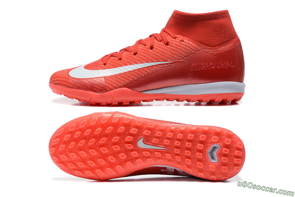 Nike Air Zoom Mercurial Superfly 10 Elite TF Artificial Turf Soccer Shoes - Red/White 0