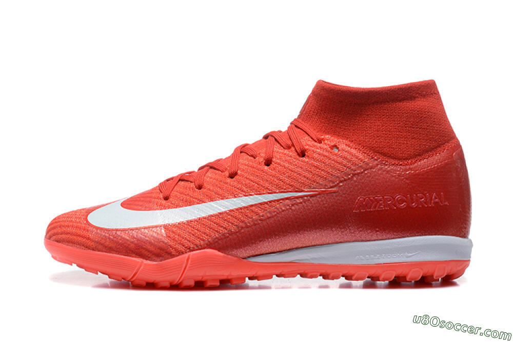 Nike Air Zoom Mercurial Superfly 10 Elite TF Artificial Turf Soccer Shoes - Red/White 2