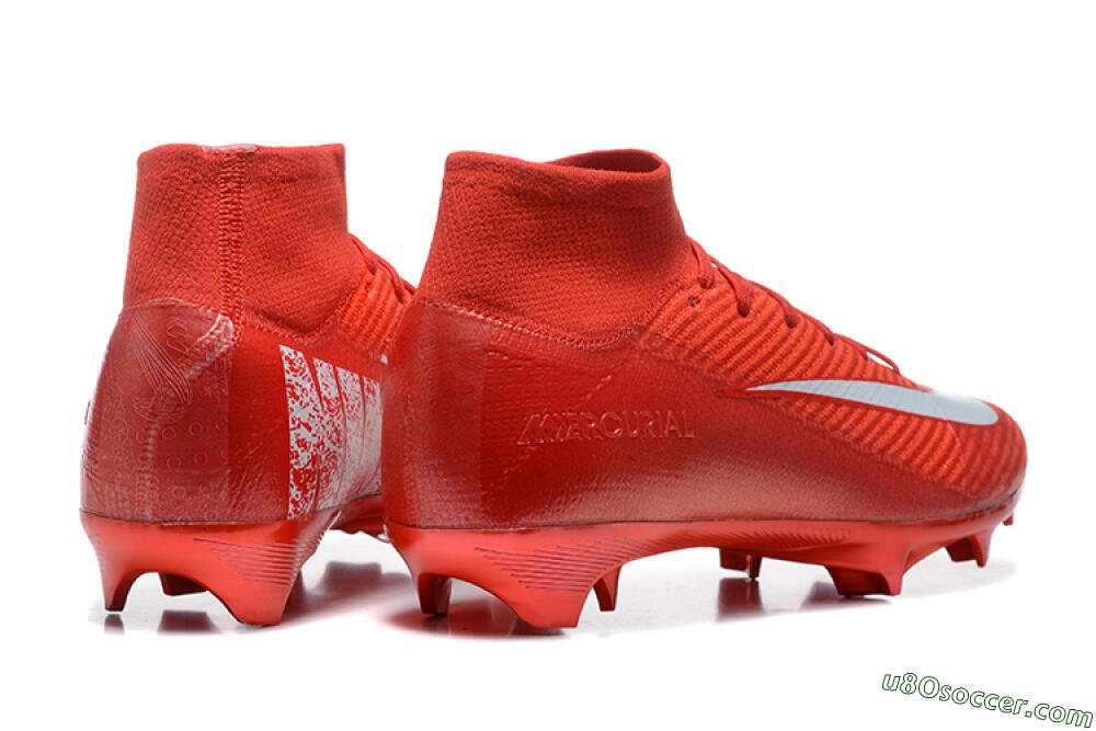 Nike Air Zoom Mercurial Superfly 10 Elite FG Firm Ground Soccer Cleats - Red/White 9