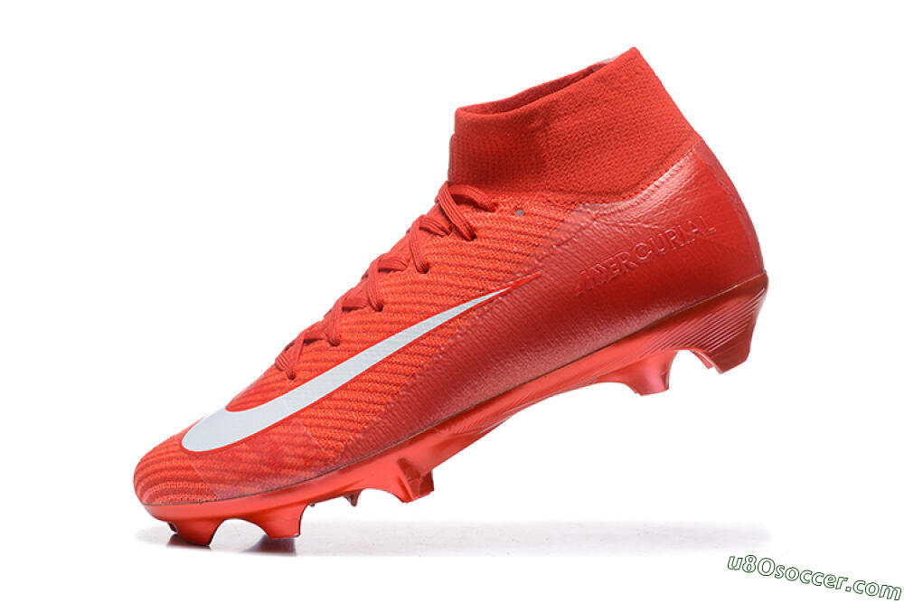 Nike Air Zoom Mercurial Superfly 10 Elite FG Firm Ground Soccer Cleats - Red/White 8