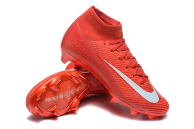 Nike Air Zoom Mercurial Superfly 10 Elite FG Firm Ground Soccer Cleats - Red/White