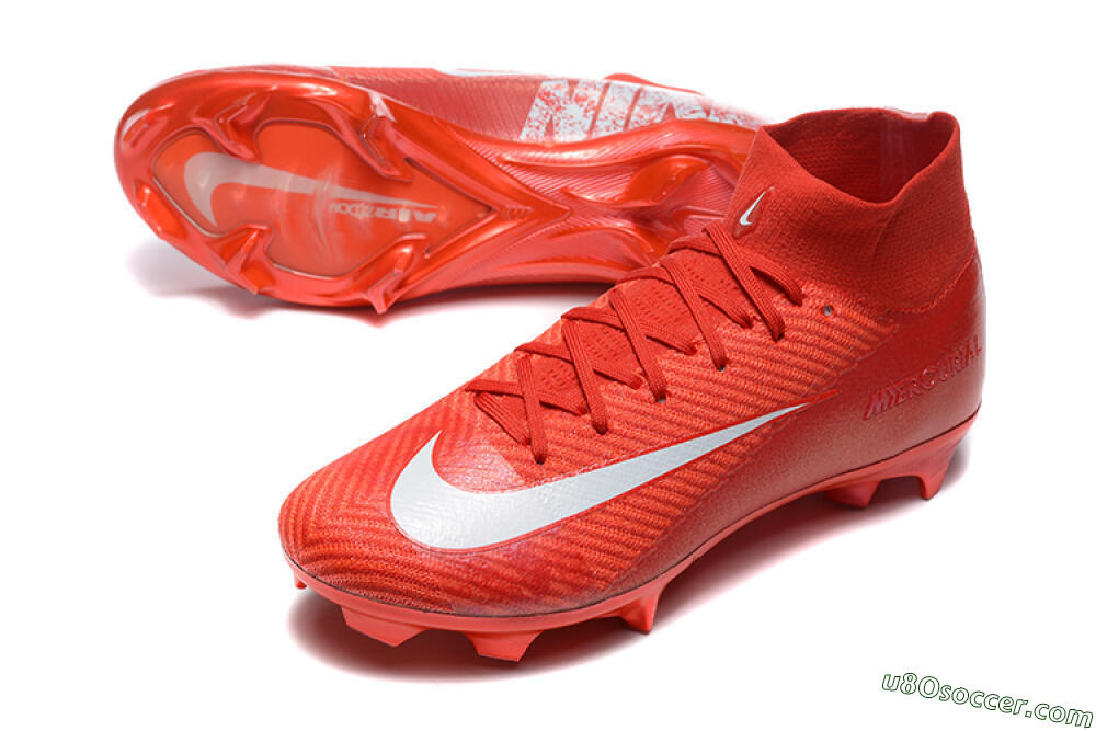 Nike Air Zoom Mercurial Superfly 10 Elite FG Firm Ground Soccer Cleats - Red/White 3