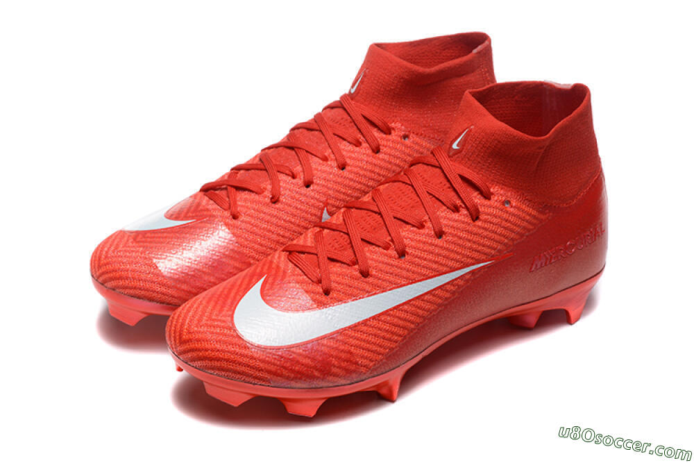 Nike Air Zoom Mercurial Superfly 10 Elite FG Firm Ground Soccer Cleats - Red/White 5