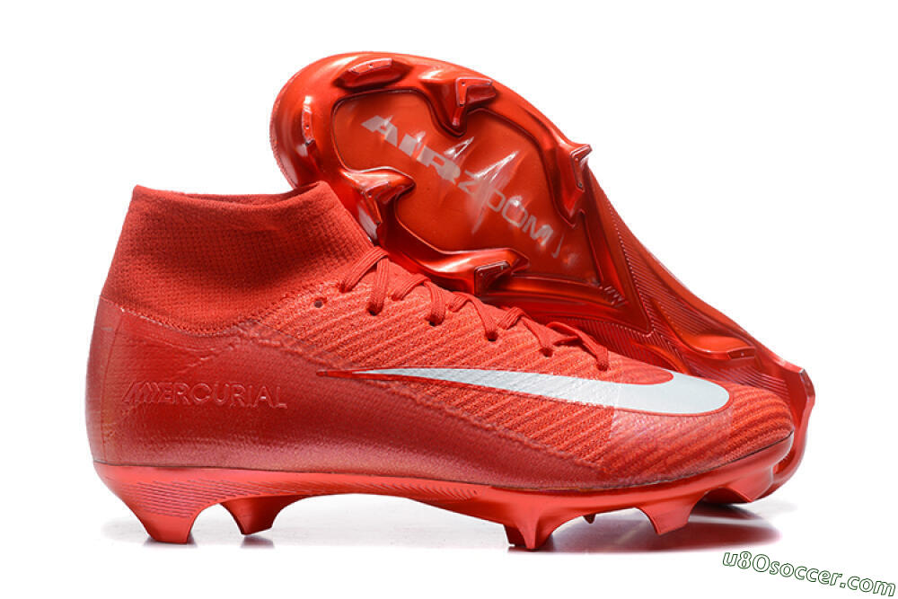 Nike Air Zoom Mercurial Superfly 10 Elite FG Firm Ground Soccer Cleats - Red/White 1