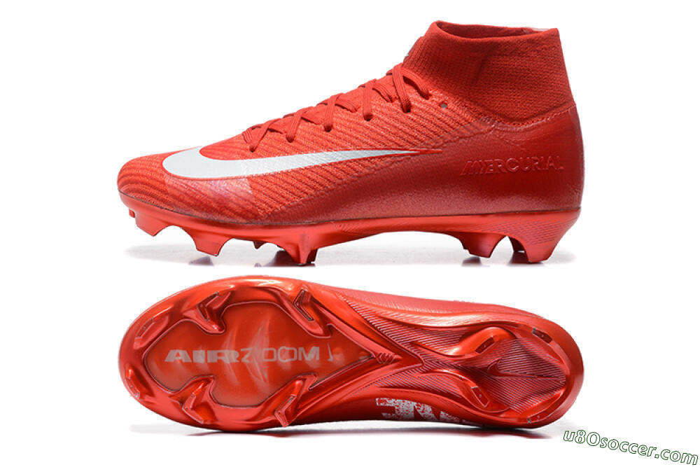 Nike Air Zoom Mercurial Superfly 10 Elite FG Firm Ground Soccer Cleats - Red/White 0