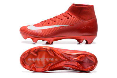 Nike Air Zoom Mercurial Superfly 10 Elite FG Firm Ground Soccer Cleats - Red/White