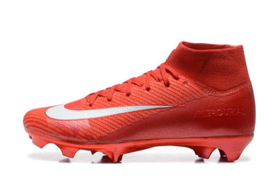 Nike Air Zoom Mercurial Superfly 10 Elite FG Firm Ground Soccer Cleats - Red/White