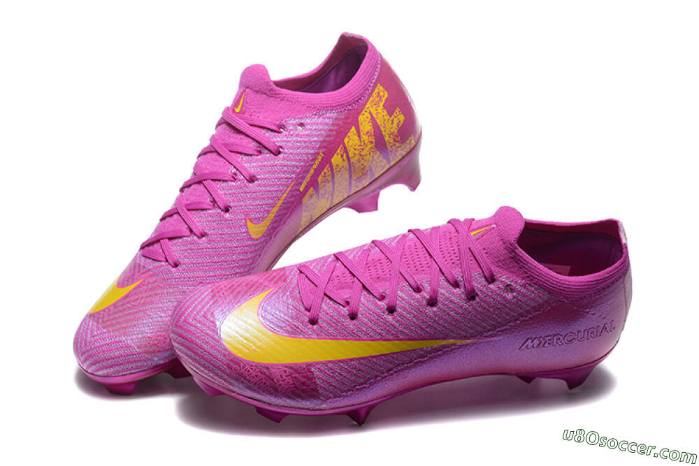 Nike Air Zoom Mercurial Vapor 16 Elite FG Firm Ground Soccer Cleats - Pink/Yellow 6