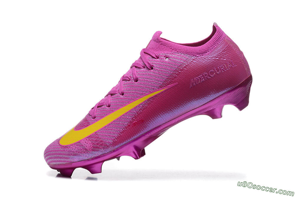 Nike Air Zoom Mercurial Vapor 16 Elite FG Firm Ground Soccer Cleats - Pink/Yellow 8