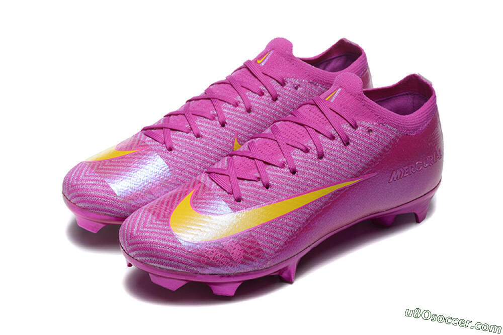 Nike Air Zoom Mercurial Vapor 16 Elite FG Firm Ground Soccer Cleats - Pink/Yellow 5