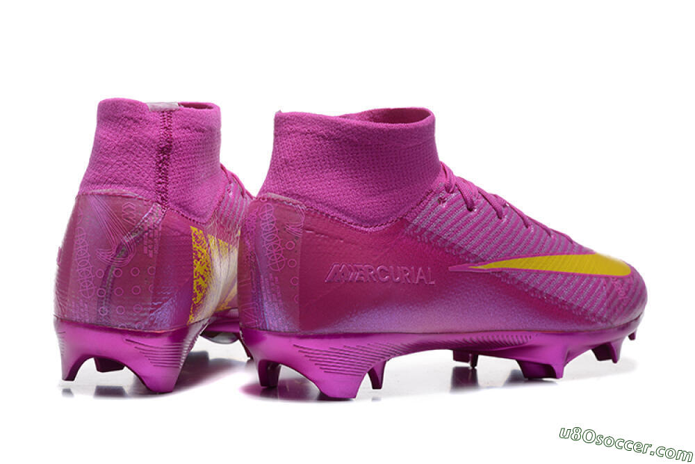 Nike Air Zoom Mercurial Superfly 10 Elite FG Firm Ground Soccer Cleats - PurpleYellow 9