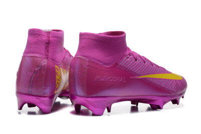 Nike Air Zoom Mercurial Superfly 10 Elite FG Firm Ground Soccer Cleats - PurpleYellow