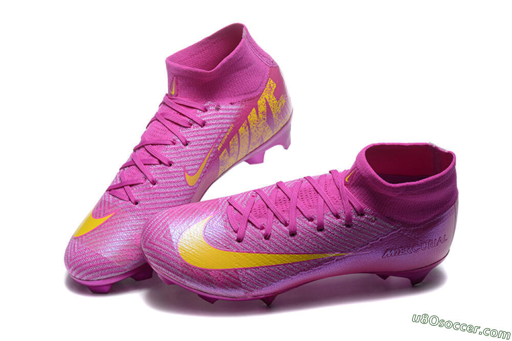 Nike Air Zoom Mercurial Superfly 10 Elite FG Firm Ground Soccer Cleats - PurpleYellow 6