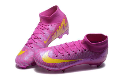 Nike Air Zoom Mercurial Superfly 10 Elite FG Firm Ground Soccer Cleats - PurpleYellow