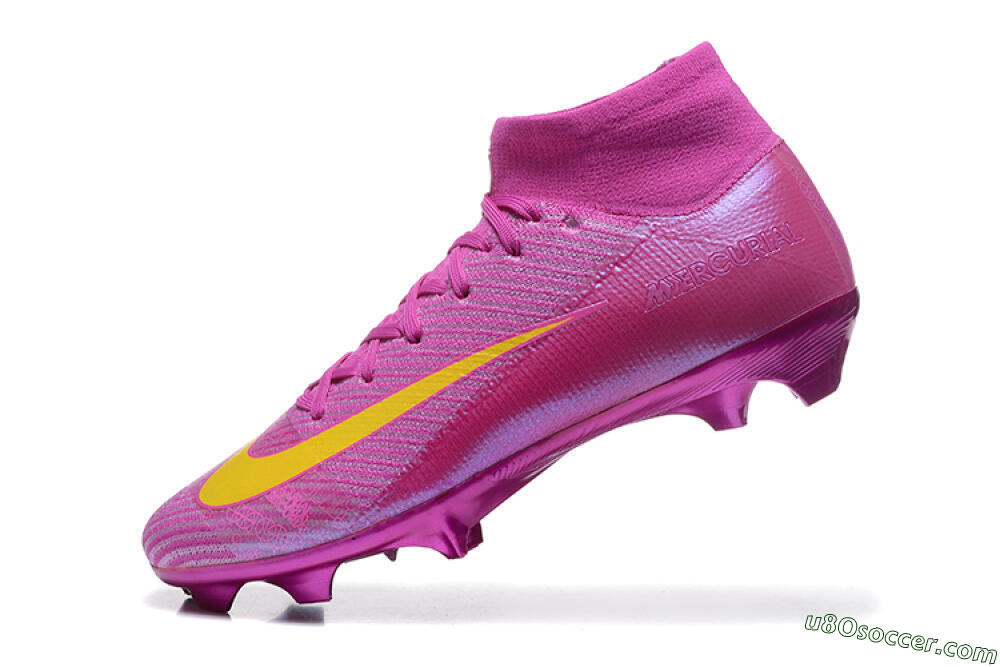 Nike Air Zoom Mercurial Superfly 10 Elite FG Firm Ground Soccer Cleats - PurpleYellow 8